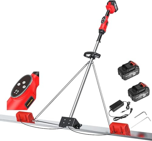 Hrxllb Kit vibrante migliorato per massetto in calcestruzzo, 6000 giri/min, 150 cm/180 cm/200 cm, strumento per la lavorazione del calcestruzzo in piastre in acciaio inox, raschietto elettrico per