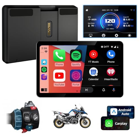 Jansite 6,25'' Pantalla BMW Carplay Moto con Wonder Wheel Nativa