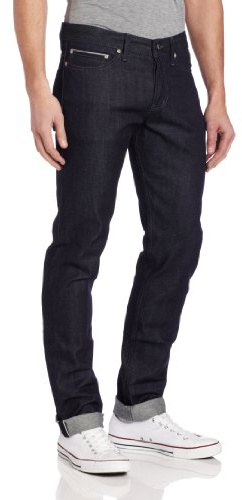 Naked & Famous Denim Men's Weird Guy Mid-Rise Tapered-Leg Jean,Indigo Selvedge,36
