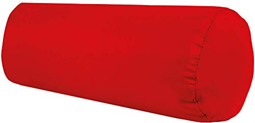 Bestlivings Nackenrolle 12x30cm (BxL) Bezug in der Farbe Rot, in vielen vers. Farben