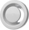 Ø 80mm / 3 inch White Metal Diffuser with Clamp Springs - Exhaust Air Valve - Ventilation Cover