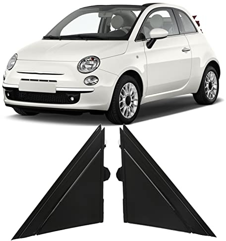 Copribandiera per Specchietti Porta Triangolo Specchietto Fiat 500 Modanatura Triangolo Specchio Porta Decorazione Rivestimento della Piastra Triangolare dello Specchietto Retrovisore