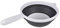 Homea, Colador retráctil con mango de plástico, Ø 23 x H. 3-9 cm, blanco/antracita