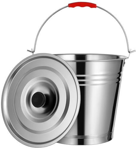 Milisten Seau à Cendres Avec Couvercle Seau Multifonctionnel Pour Charbon De Pratique Pour Intérieur Et Extérieur Design Léger Et Anti-brûlure Pour Transporter Les Cendres Braises