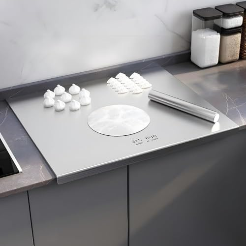 Chopping Board 316 Stainless Steel,Chopping Boards for Kitchens,Worktop Saver,Cutting Board,Butchers Block,Large Chopping Board for Carving Meat,Cutting Vegetables,Cheeses and Bread (50 * 40cm)