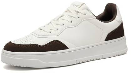 ANALEAF Men's Casual Fashion Trainers Business Lace-Up Shoes Brown