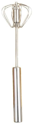 Batidor de huevos de acero inoxidable, batidor manual de acero inoxidable, batidor manual semiautomático, batidor de mano multifunción para hornear, batidor, batidor de leche