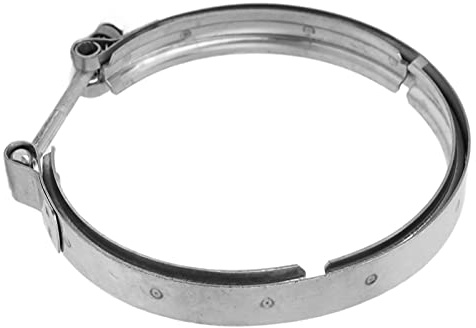 Qudinip Subgadora de Banda de 5 Pulgadas V, Reemplazo de Abrazadera de Escape de Acero Inoxidable para Turbo, con Anillo en Forma de V para una Fuerza Perfecta de Sellado y Sujeción