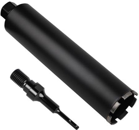 CPROSP 1¼ tum UNC diamantborrkrona, ø 152 mm, L 420 mm, kärnborrkrona med SDS Plus-adapter, borrkrona för våta borrning, kärnborr för borrning i betong, murverk och sten