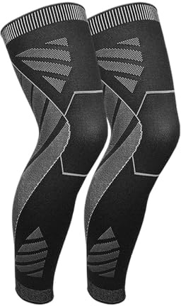 GSCLZ Maniche a compressione for gambe lunghe, supporto for ginocchio a manica intera, protezione for basket, calcio, sollievo dal dolore Per Sport, Calcio, Corsa, Ciclismo(XXL,2 Pcs - Type A)