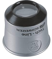 Schweizer Uhrmacherlupe Tech-Line Vergr. 10x Linsen-D.22,8mm