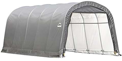 ShelterLogic Folien Zeltgarage Gerätehaus | Grau | 610x370x240 cm