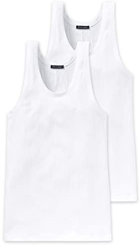 Schiesser Herren 2 Pack Ohne Arm - Authentic Unterhemd, Weiss_103401, XL EU