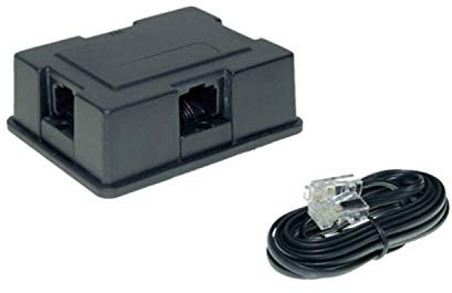 Adapter ISDN-Verteiler-Box 3-fach mit Anschlusskabel RJ45 4-adrig 3,0m