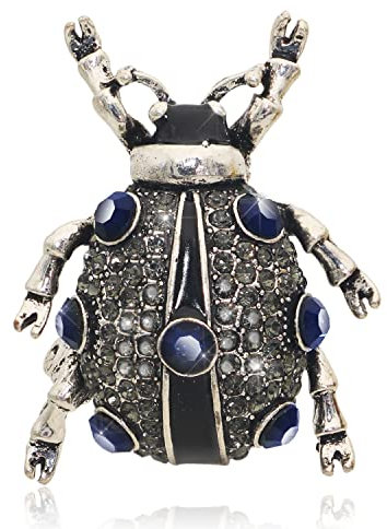 KristLand Käfer Brosche Mode Kleine Insekten Brosche Geben Herren Halloween Party Geburtstag Neujahrsgeschenk Blau