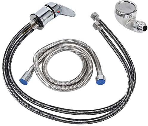 Shampoo Bed Faucet with Sprayer Head, Mixer Tap Set for Salon Sink & Backwash Unit, Zinc Alloy Basin Shower with Flexible Hose for Professional Hair Salon and Barber Shop