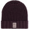 KNIT FACTORY - Robin Mütze - Strickmütze für Damen und Herren - Beanie - Wintermütze mit Wolle - Robusten Look - Hochwertige Qualität - Aubergine
