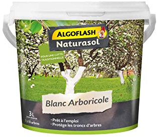 Algoflash Naturasol Blanc Arboricole, Seau de 3 L pour 7 à 10 Arbres, BIOBLAN3000AN