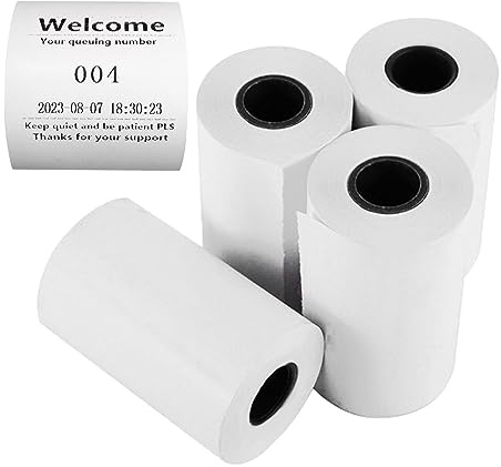KOQICALL Papel térmico de 57 mm, papel térmico para recibos, caja registradora, papel de recibo POS, papel de recibo de 2 1/4 para impresora térmica para tomar un número