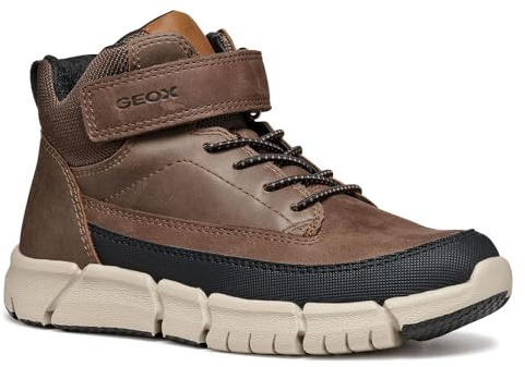 Geox J FLEXYPER BOY A - Stivaletto, DK BROWN,