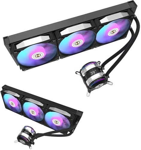 SIMPLETEK - CPU-Flüssigkeitskühlkörper 360 mm RGB | LGA 1700 2066 2011 1366 1200 115X AM5 AM4 AM3 AM2 AM2+ FM1 TR4 | Für Gaming und Overclocking