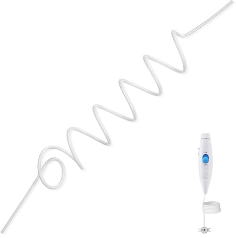 VANZACK Tubo di ricambio per filo interdentale, tubi per flosser d'acqua compatibili per Wp-100 Wp-660, materiale PP durevole, installazione, accessori doccia orale