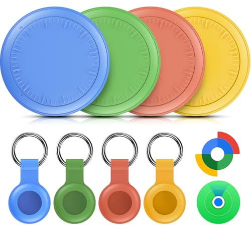 Smart Air Traceur, Air Tracker Android Lot de 4, Traceur Localisateur D’Objets Bluetooth, Fonctionne avec App Android, Localisateurs Smart Tags Android pour Valises/Portefeuilles/Clés/Sacs
