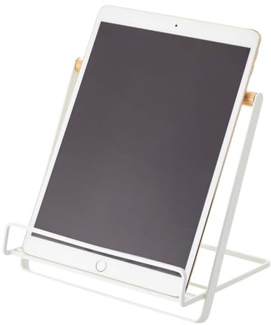YAMAZAKI 2737 Tablet Kochbuchständer, Stahl, Weiß