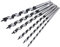 TOPWAY Jeu de Mèche à Bois Hélicoïdal 6Pcs, 230mm Longueur 6-16mm Foret de Tarière à Tige Hexagonale en Acier au Carbone pour le Travail du Boisde Métal Trous en Plastique le Perçage 130230