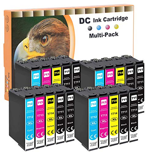D&C 20x Druckerpatronen Kompatibel für Epson 71Xl, 711XL für Epson Stylus B40W BX300F BX310FN BX600FW BX610FW Stylus S21 SX100 SX105 SX110 SX115 SX200 SX205 SX210 SX215 SX218 SX400 DX8450 DX9400