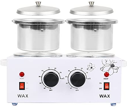 Chauffe Cire,220V 200W Réchauffeur de Pot de Cire avec Tiges 50Pcs,Ajustable Professionnelle Epilateur Machine de Chauffage Paraffine Chaude Spa Salon Appareil,Pour Épiler Professionnel et à Domicile