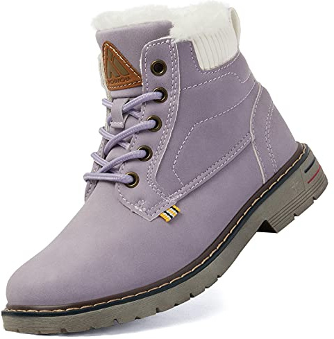Mishansha Fille Chaussure Hiver Anti-dérapant Botte de Neige pour Enfants Chaussures Randonnée Bottes Violet Gr.29
