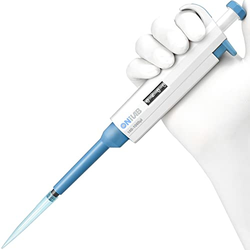Pipeteur de haute précision ONiLAB 100-1000ul Pipettes à volume variable réglables manuelles à canal unique…