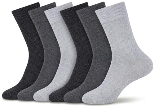 ZRWASKA® Diabetic Socks For Men Wide Elastic Cotton Neuropathy Loose Top Soft Grip Oedema Friendly Swollen Feet Legs non elastic socks Size UK 6-11