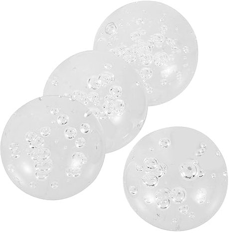 CAXUSD 4pcs Cracked Crystal Sphere Ornaments Decorative for Desktop Decor Stylish Indoor Features for Living Room Bedroom -catching Home Adornment