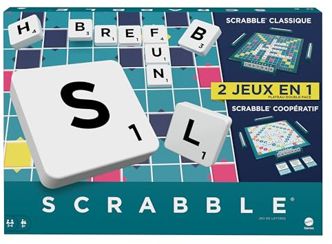 Mattel Games Scrabble Jeu de société dès 8 ans, 2-4 joueurs, Édition française