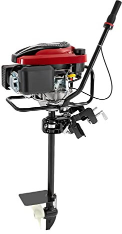 LANNADD 8Hp Aussenborder Benzinmotor, 196cc 4 Takt Außenborder Bootsmotor Luftkühlung Motor Benzinmotor, Bootsmotor Luftkühlung Tci System Geeignet für Kleine Boote Aus Verschiedenen Materialien