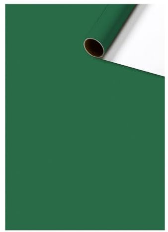 Geschenkpapier - Röllchen - 70cm x 10m - Grün - Kurzrolle - Uni Plain - Verbraucherrolle