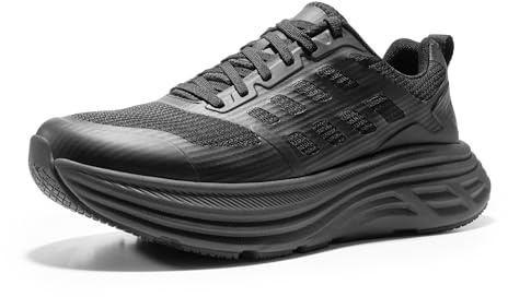NORTIV 8 Women's Walking Shoes Cushion Running Tennis Shoes ActiveFloat Non-Slip Comfortable Breathable Workout Gym Sports Athletic Fashion Sneakers,Size 8.5,All Black,SNWS245W
