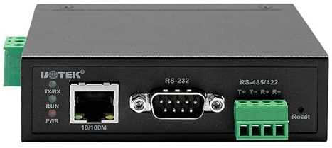 UOTEK RS232 to 100M Ethernet Device Server RS85 RS422 TCPIP 10/100M TCP/IP to 1 Port RS-232/485/422 Serial Device Server UT-6801A(DIN-Rail Mounted)