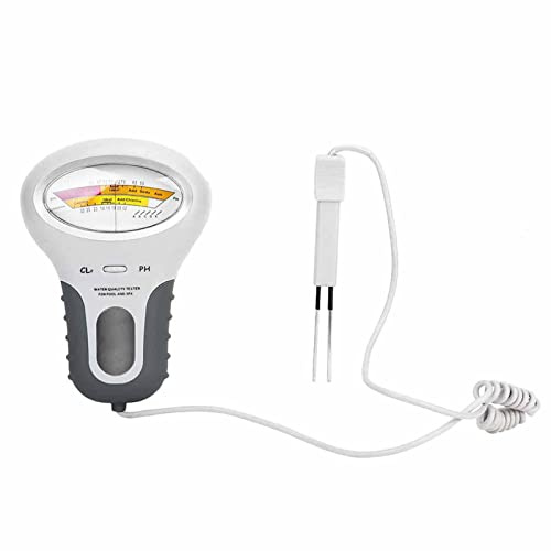Misuratore PH Misuratore di Cloro Rilevatore di qualità 'acqua per Piscine Spa, Lettura Accurata, Facile da Usare, Compatto, Batteria Necessaria