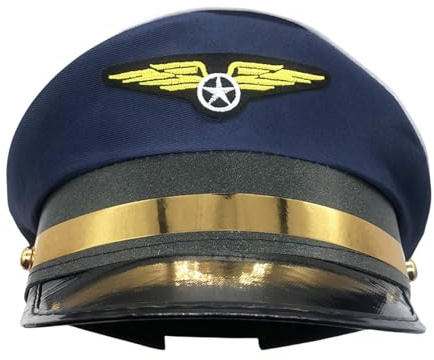 JINGLING Chapeau De Pilote Adulte, Casquette Reglable, Costume D'Avion, Pour Adultes