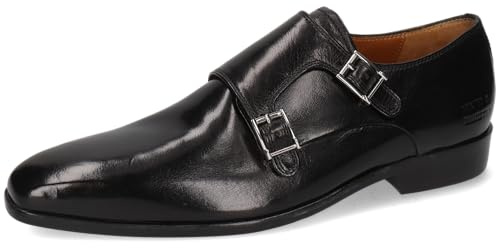 Melvin & Hamilton Lance 10, Mocasín Monkstrap Hombre, Negro, 46 EU