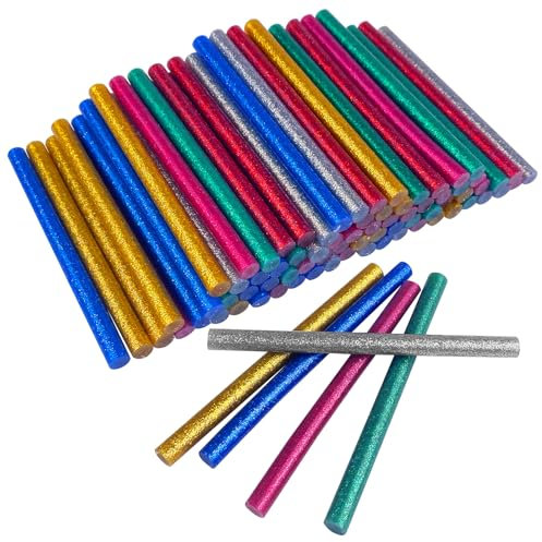 Dorglix 80 Pièces Baton Colle Pistolet 7mm, Colle Chaude, Bâtons de Colle Thermofusible a Séchage Rapide, Colle Pistolet a Colle 7mm, Recharge Pistolet a Colle, pour Pistolet a Colle Chaude 7mm