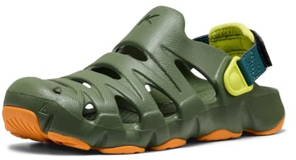 KEEN Hyperflt Sandals, color verde bronce/naranja cáscara, talla 7 UK Niño, Bronce Verde Naranja Peel, 7 UK