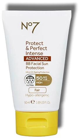 Nō7 | Protect & Perfect Intense Advanced BB Facial Sun Protection - Fair | SPF 50 | Hypoallergenic | 50mL[Imperfect Box]