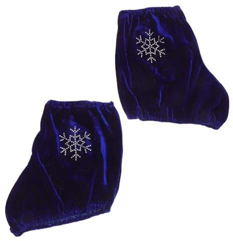 Toyvian Cubiertas para Botas de Patinaje sobre Hielo Tamaño Mediano en Azul Diseño Llamativo, Fundas Elásticas para Patines Artísticos y Hockey para Mujeres y Hombres