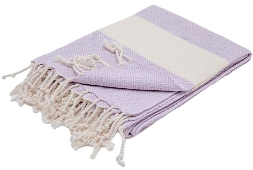 Eternique Art Premium Hamamtuch & Strandtuch 100 x 200 cm (Lila)
