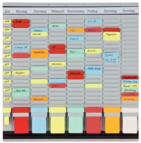 Franken PV1020 Organiseur de bureau avec cartes en T et en-têtes en allemand 20 pièces 47,4 x 49 cm