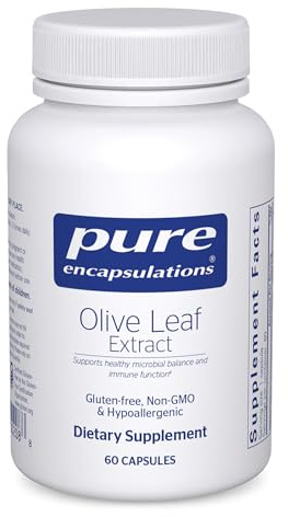 Pure Encapsulations Olive Leaf Extract | Hypoallergenic Supplement Supports Immune System and Healthy Intestinal Environment | 60 Capsules